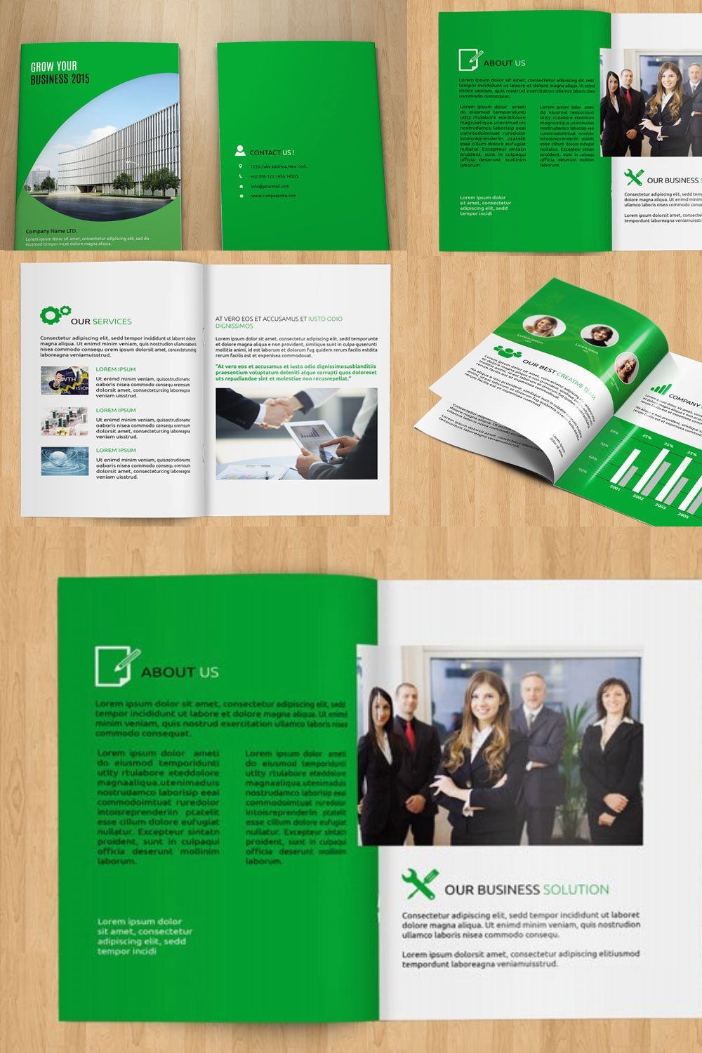 InDesign Corporate Brochure-V95 pinterest preview image.