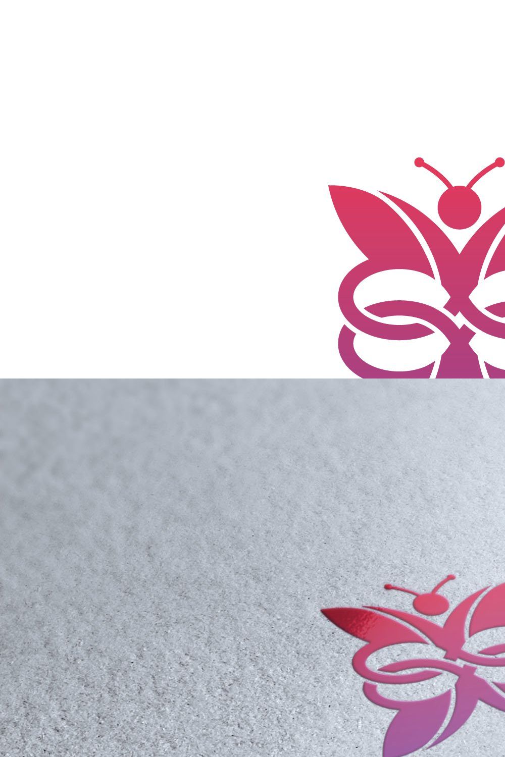 Infinity Butterfly Logo pinterest preview image.