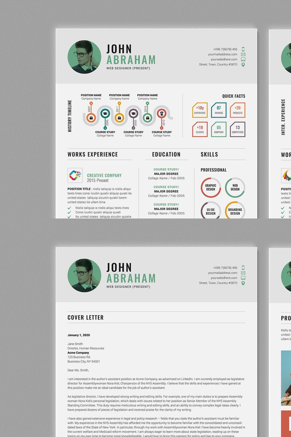Info-graphic Resume/CV pinterest preview image.