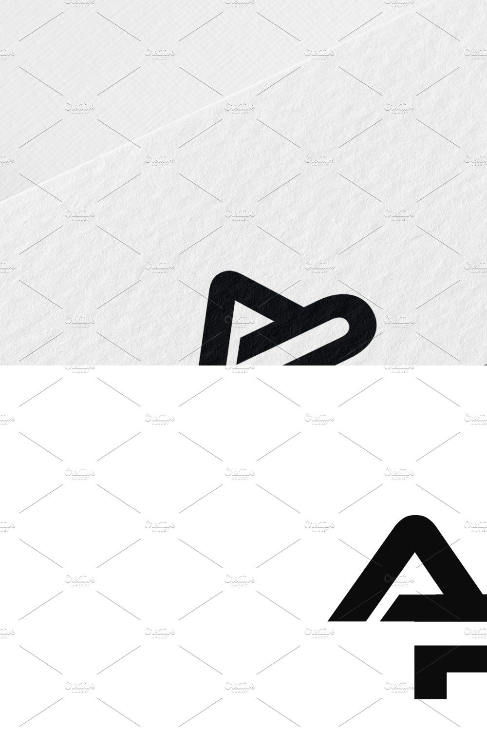 Initial Letter AP Logo Template pinterest preview image.