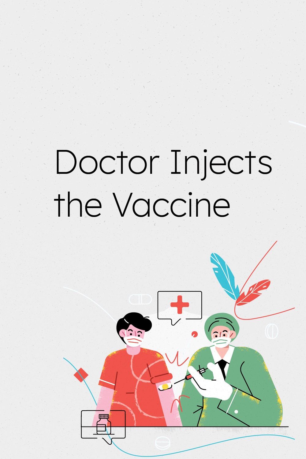 Inject The Vaccine Illustration pinterest preview image.