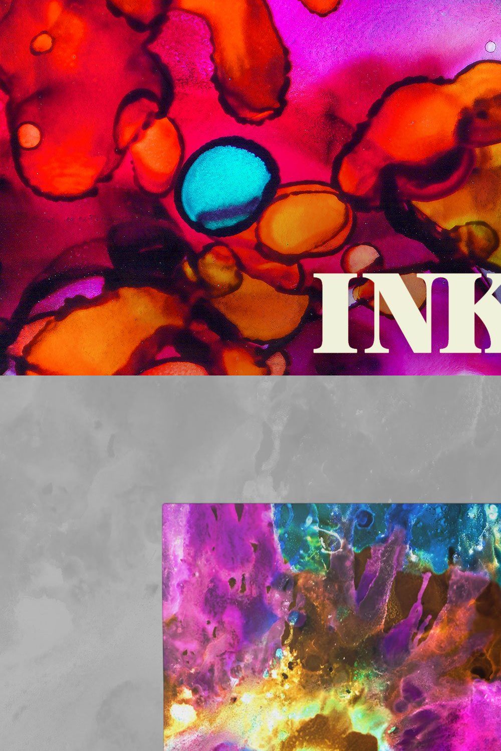 Inked: Abstract Ink Textures pinterest preview image.