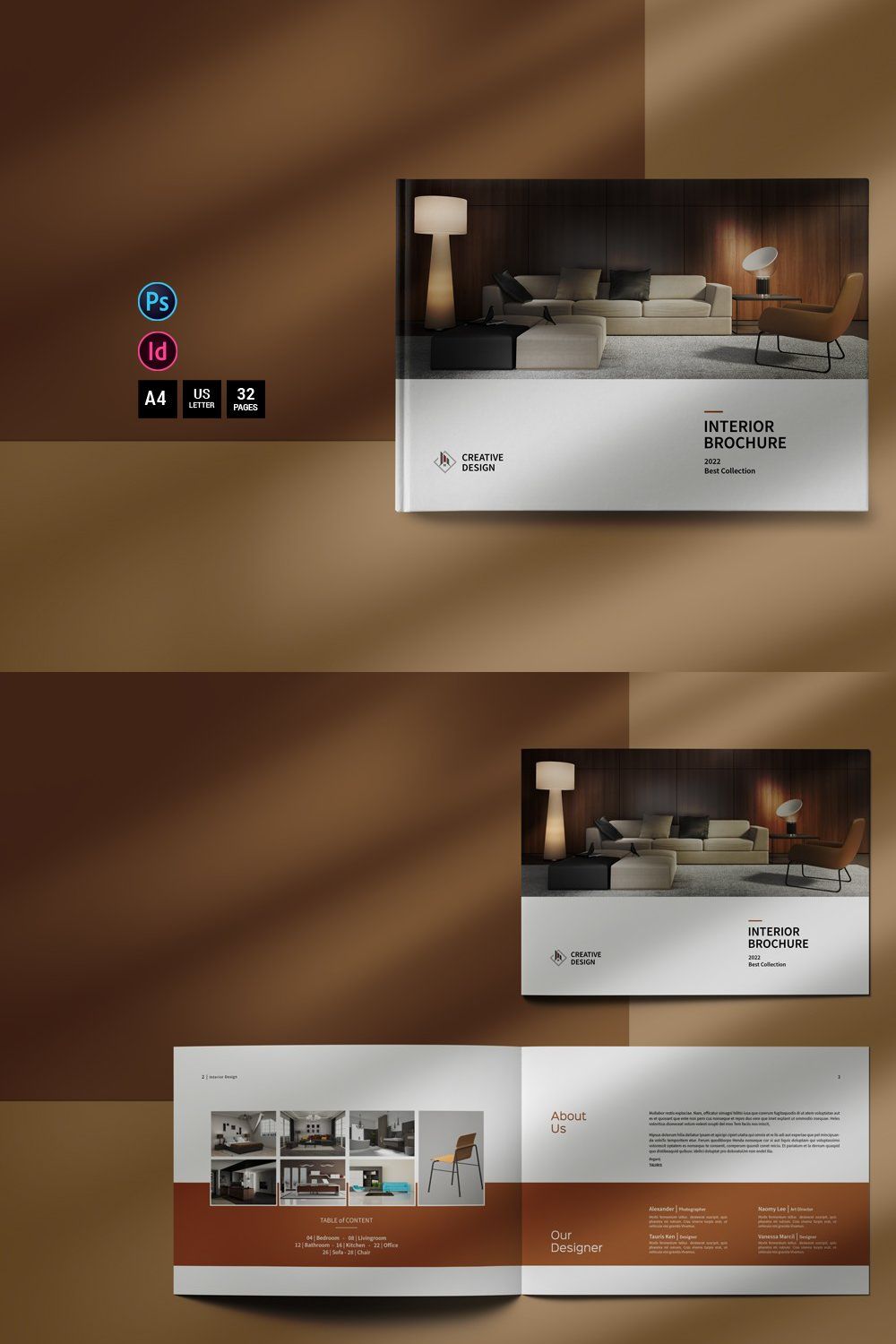 Interior Brochure pinterest preview image.