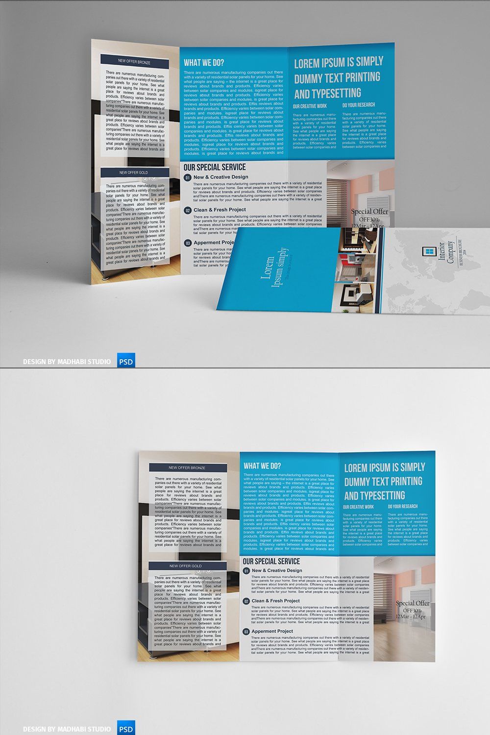 Interior Trifold Brochure Vol01 pinterest preview image.