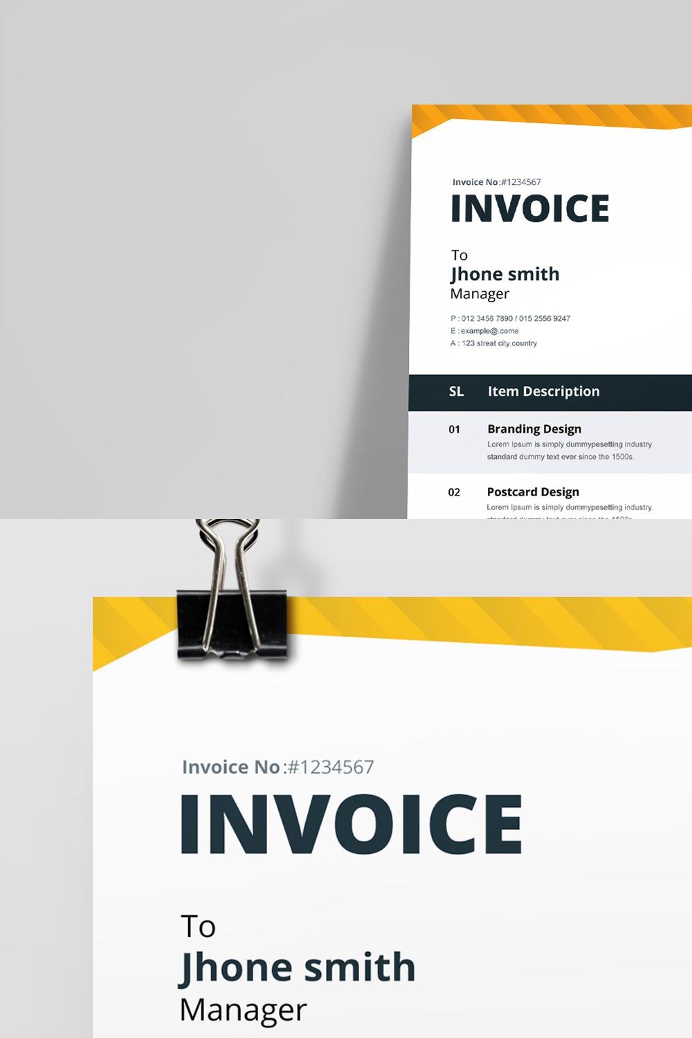 Invoice 2023 pinterest preview image.