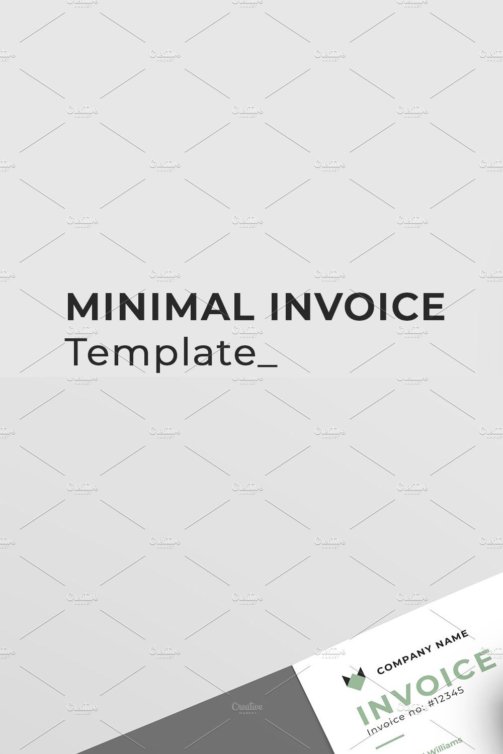 Invoice Template V27 pinterest preview image.