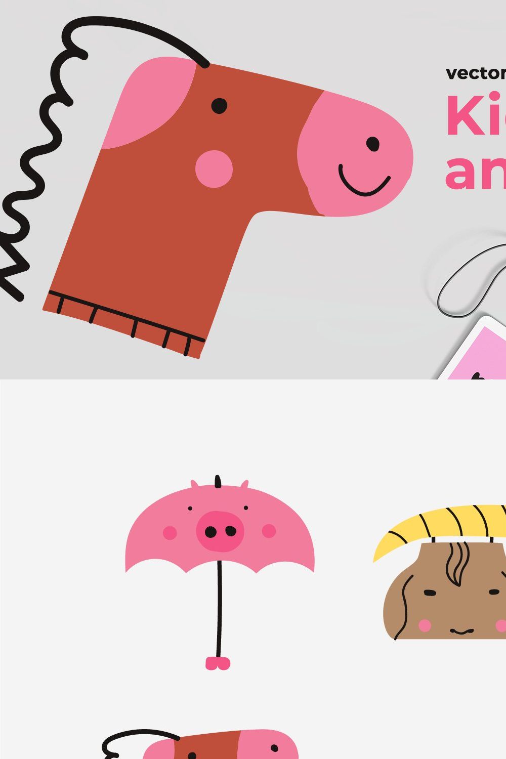 Kids illustrations logos and emblems pinterest preview image.