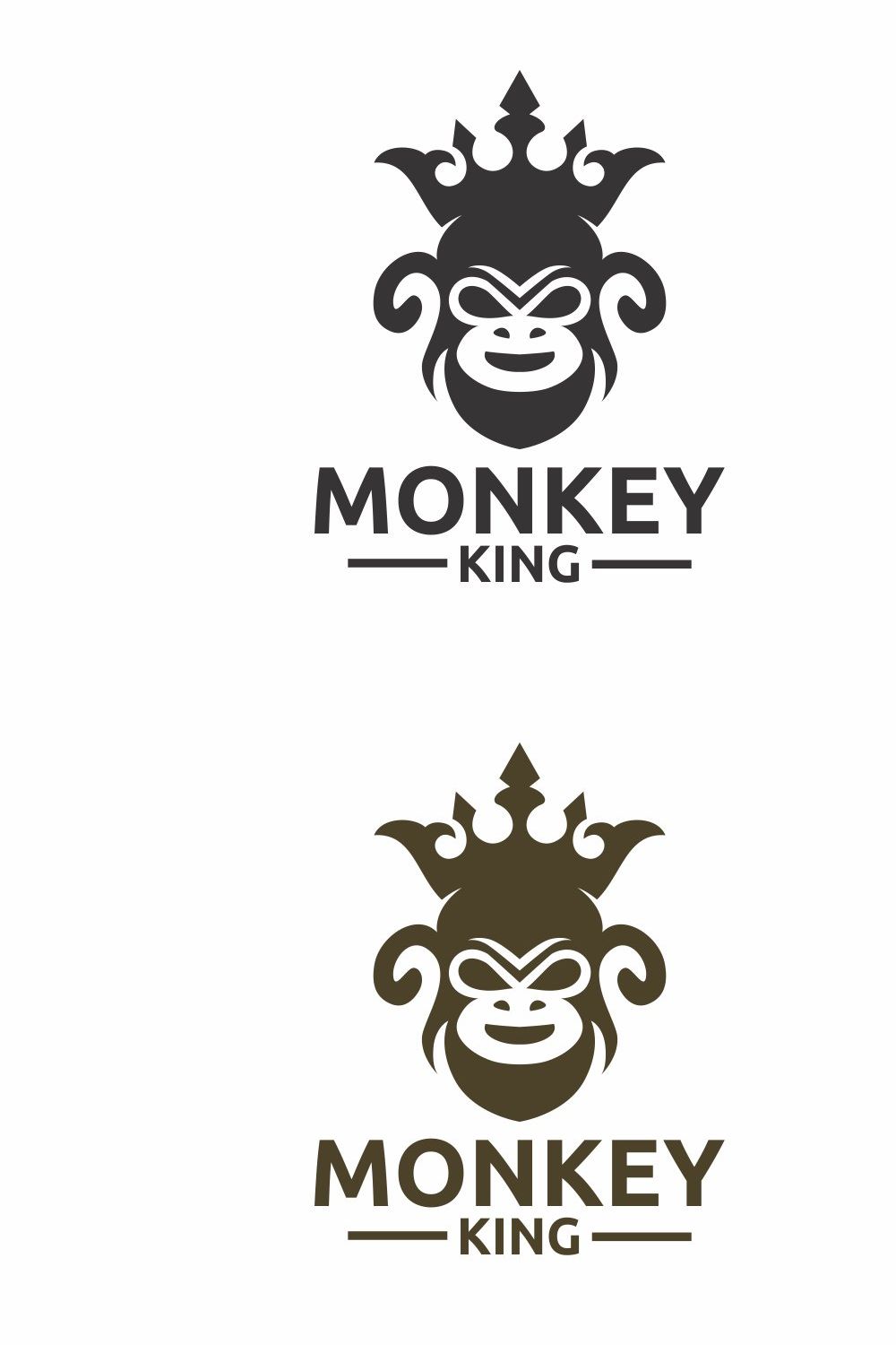 King Monkey Logo pinterest preview image.