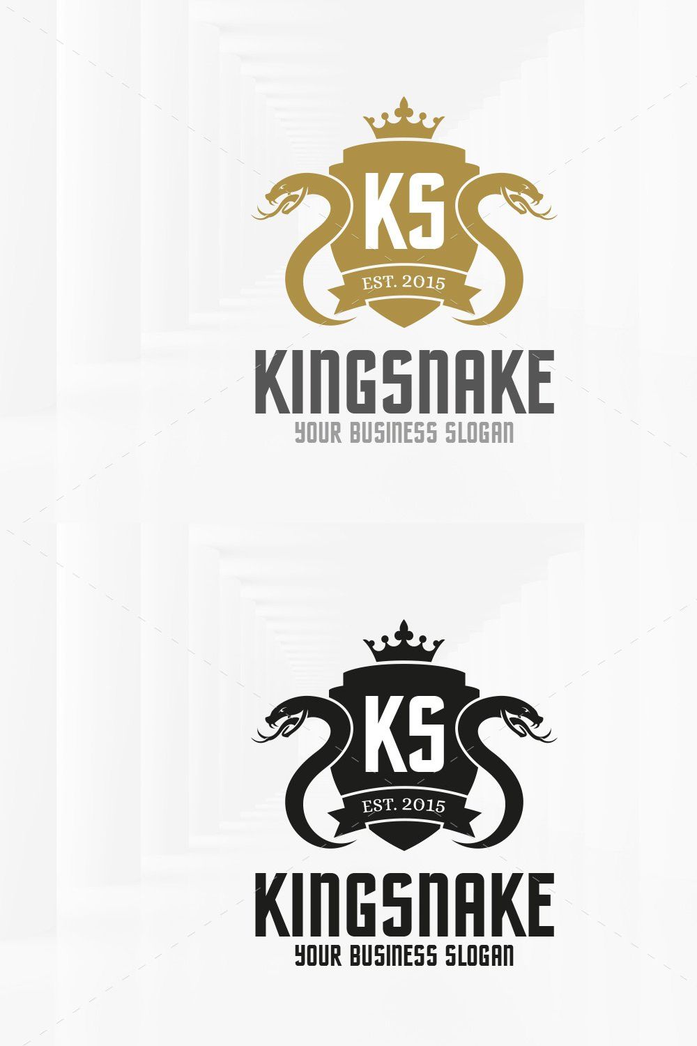 King Of Snake Logo Template pinterest preview image.
