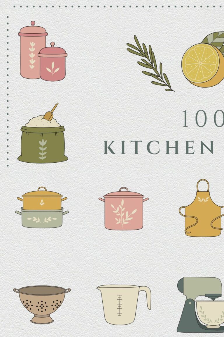 Kitchen & Cooking Icon Set – MasterBundles