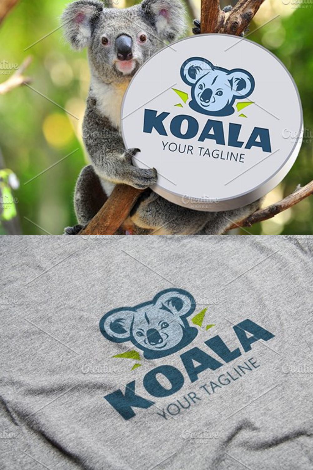 Koala Logo pinterest preview image.