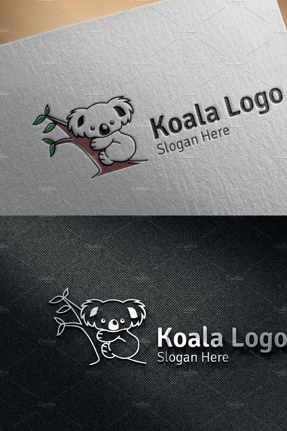 Koala logo pinterest preview image.