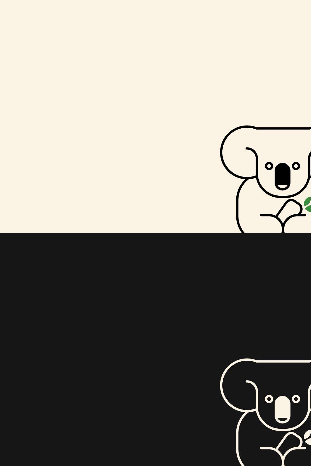 Koala logo icon design vecto pinterest preview image.