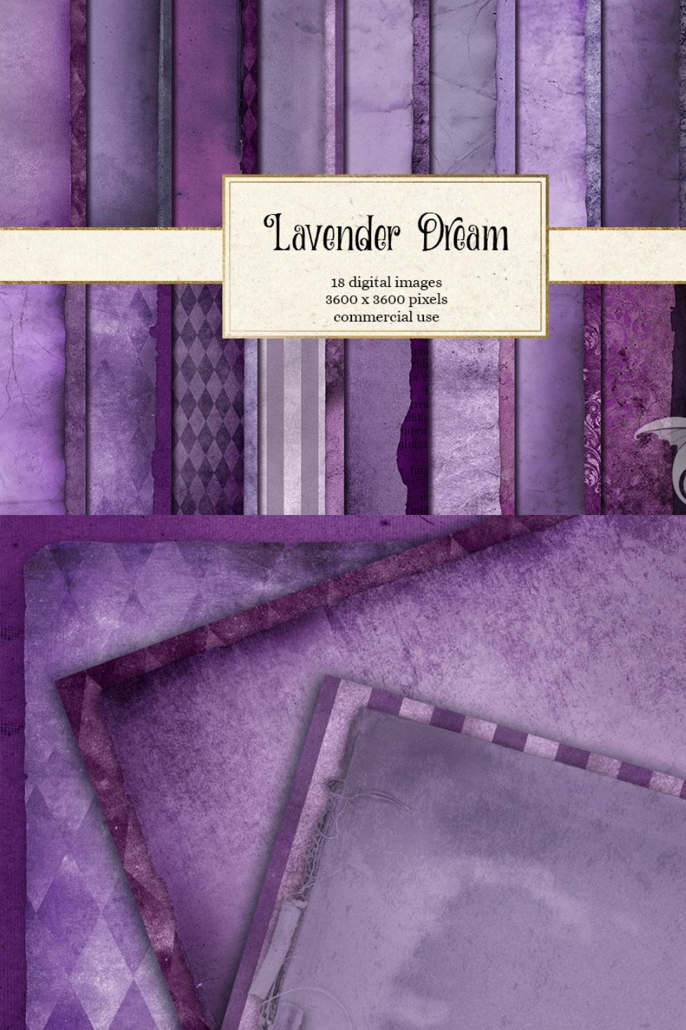 Lavender Dream Textures pinterest preview image.