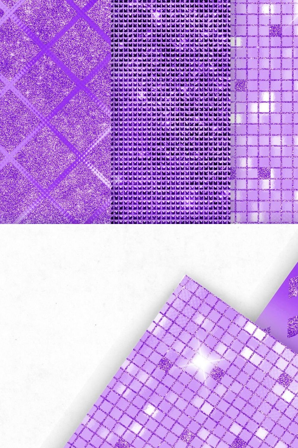Lavender Purple Glam Digital Paper pinterest preview image.