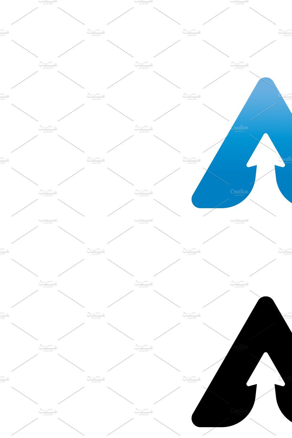 Letter A Logo pinterest preview image.