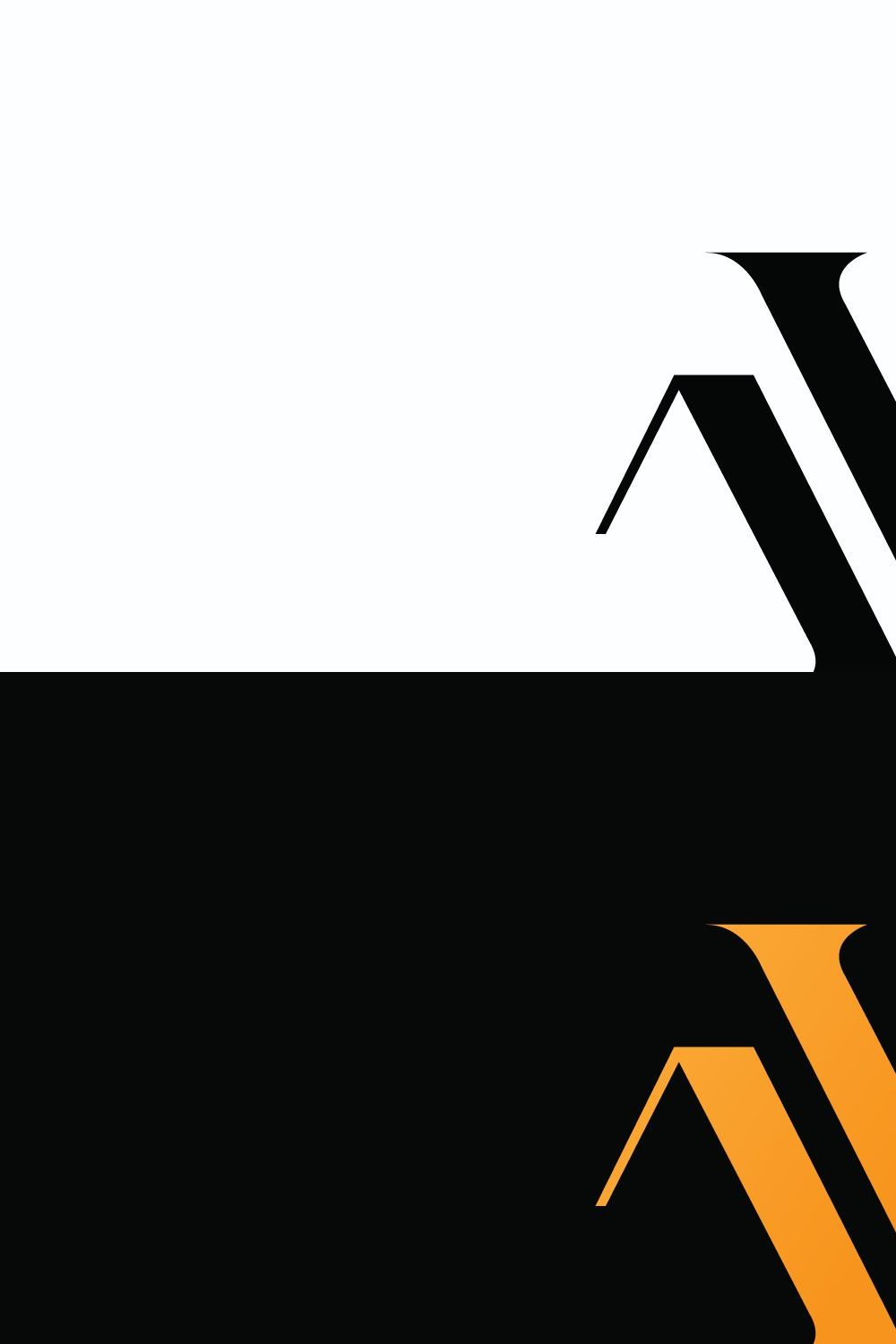 Letter AV Monogram Logo pinterest preview image.