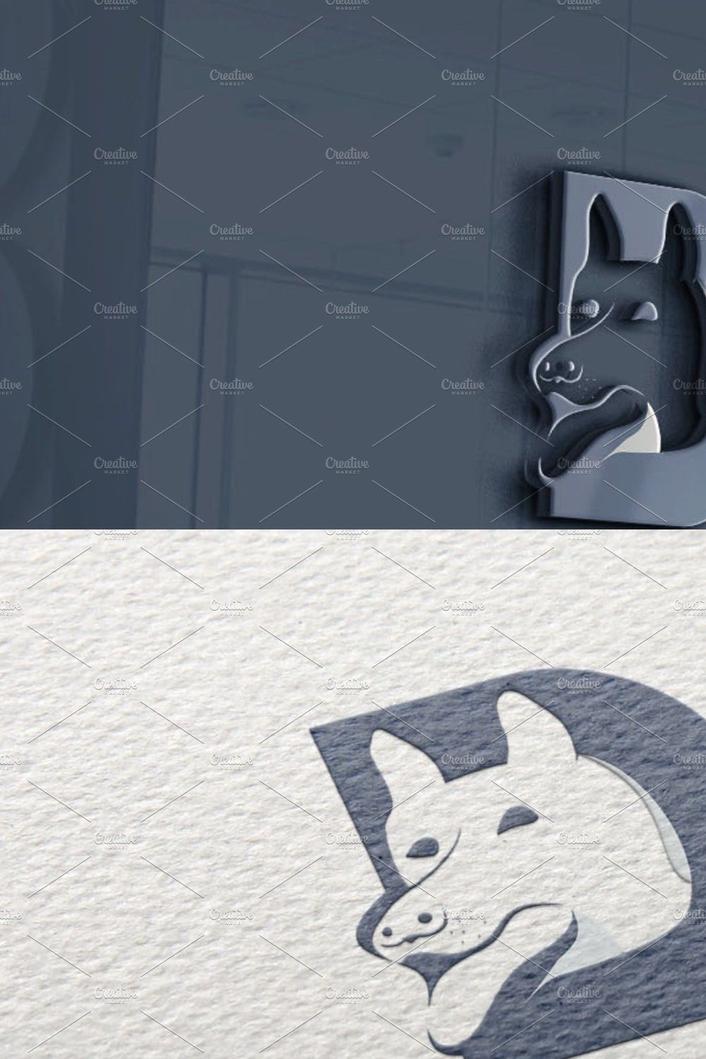 Letter D Dog Logo pinterest preview image.