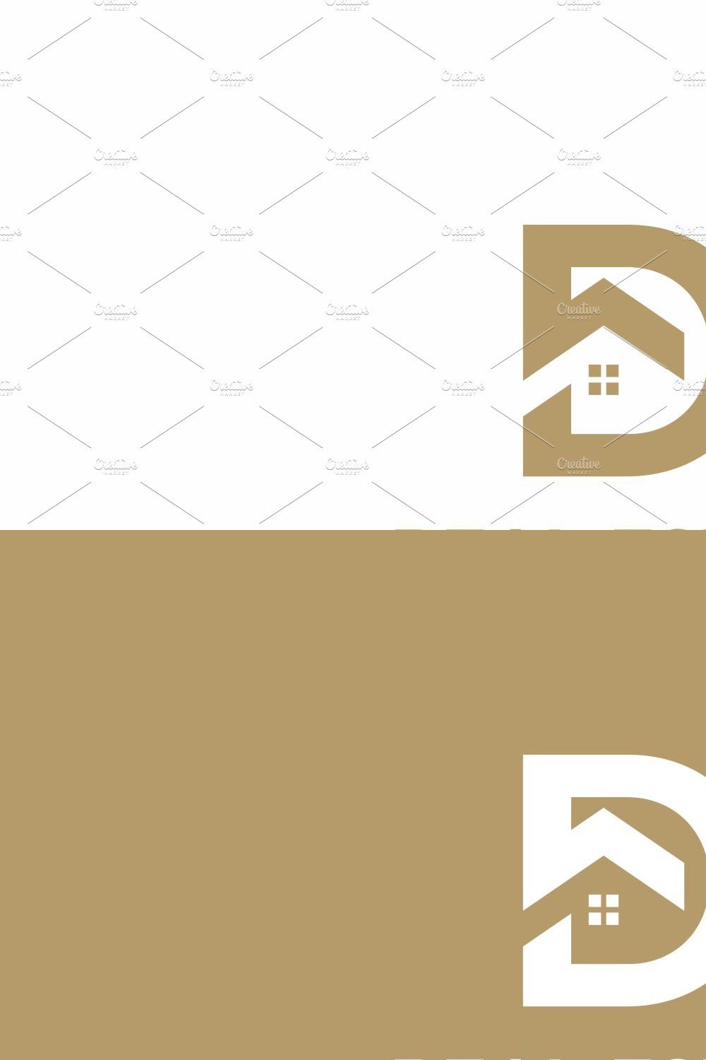 Letter D House Logo pinterest preview image.