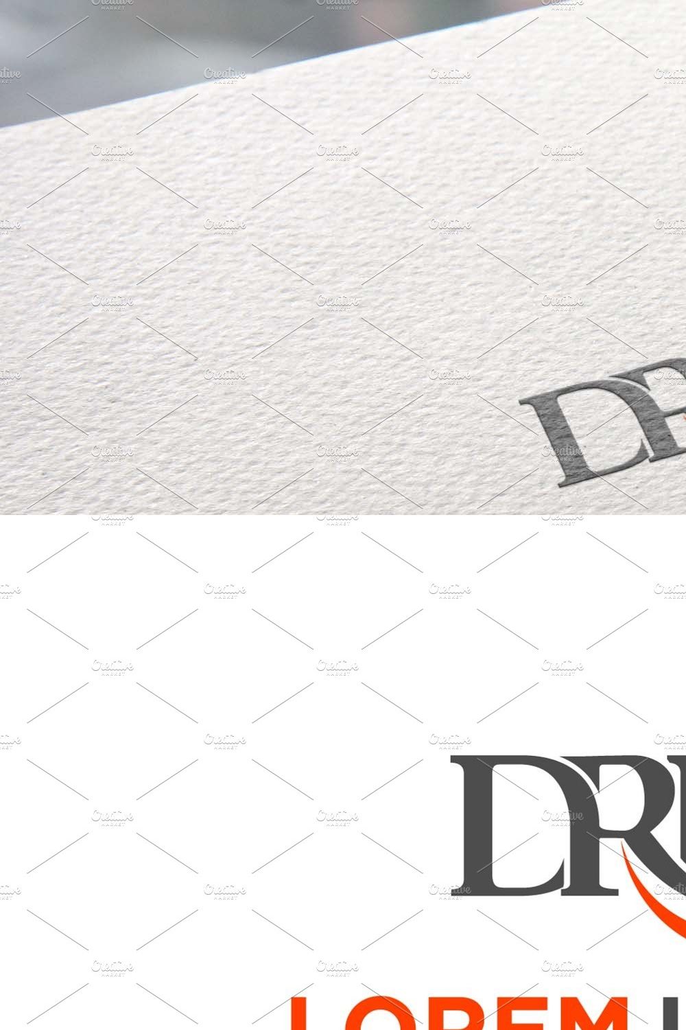 Letter DRD business logo template pinterest preview image.