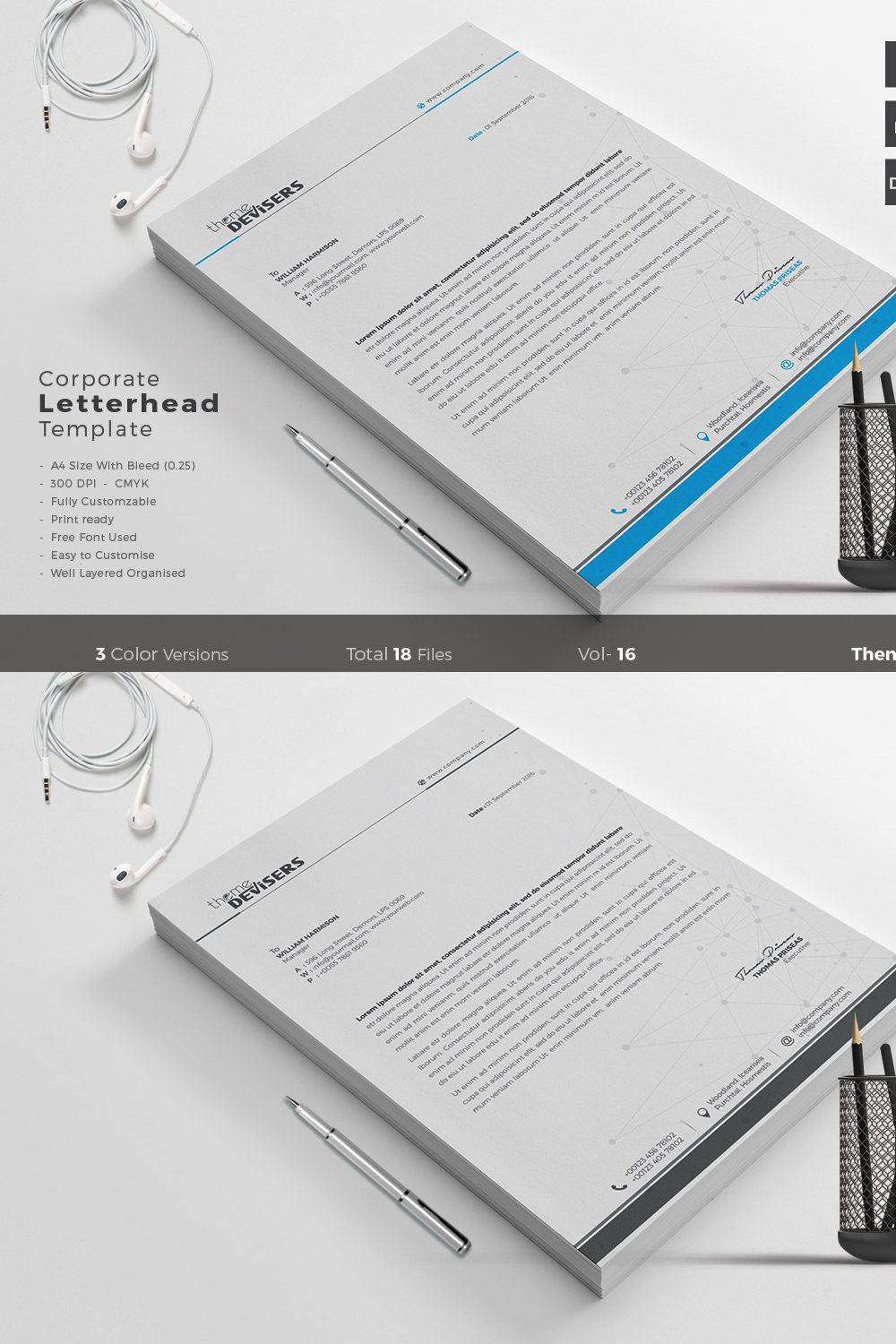 Letterhead pinterest preview image.