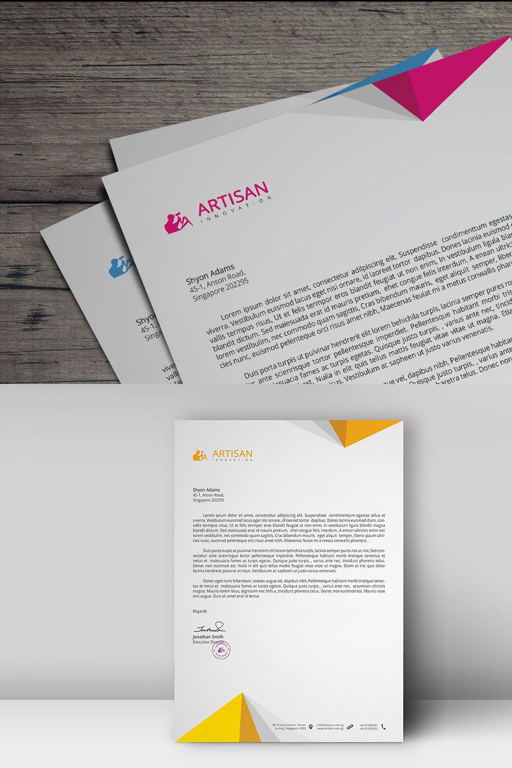 Letterhead pinterest preview image.