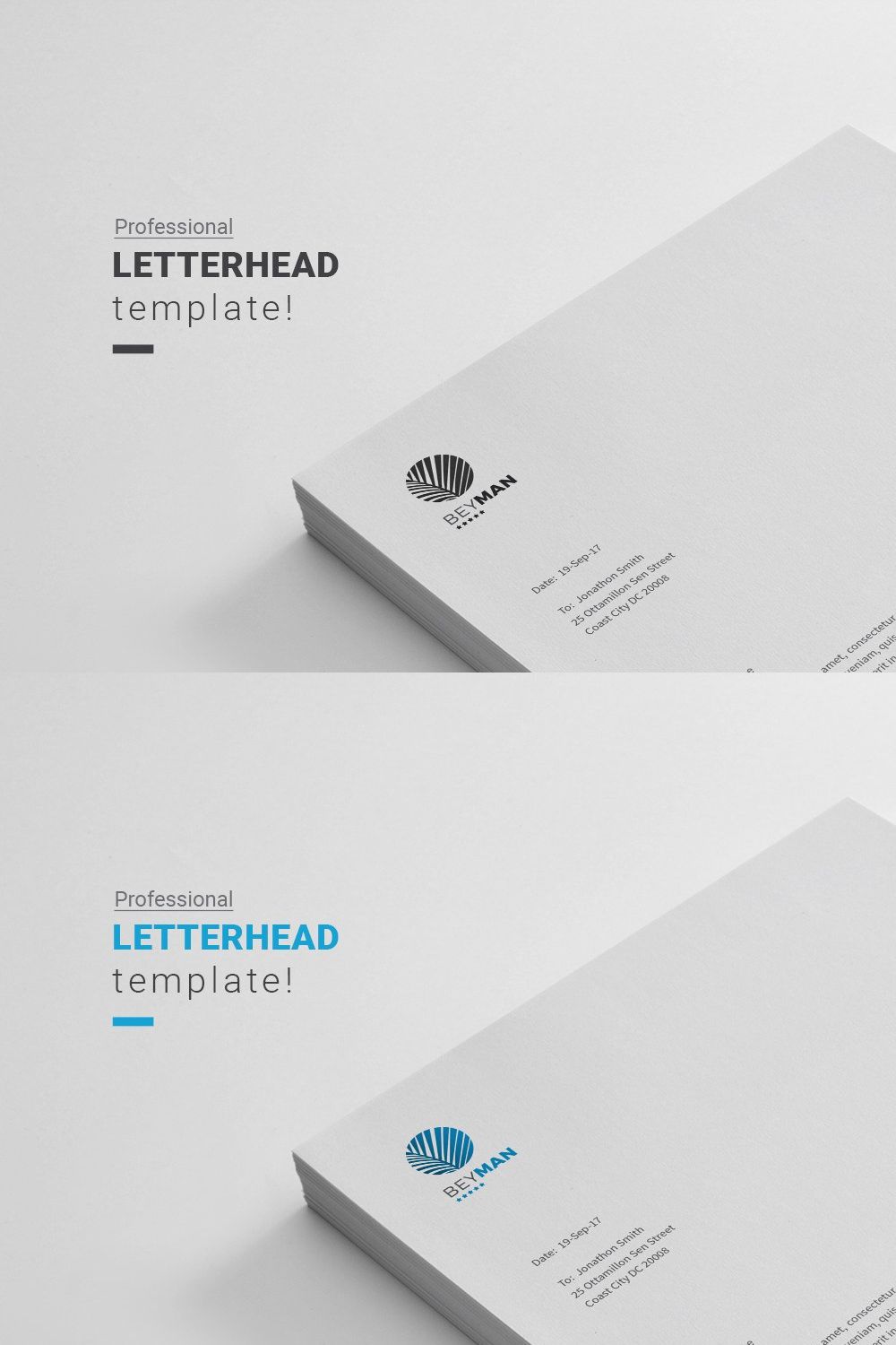 Letterhead pinterest preview image.