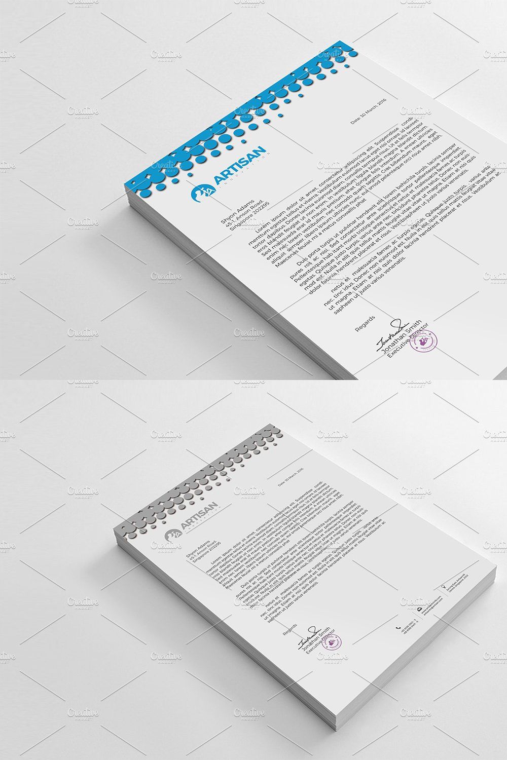 Letterhead pinterest preview image.