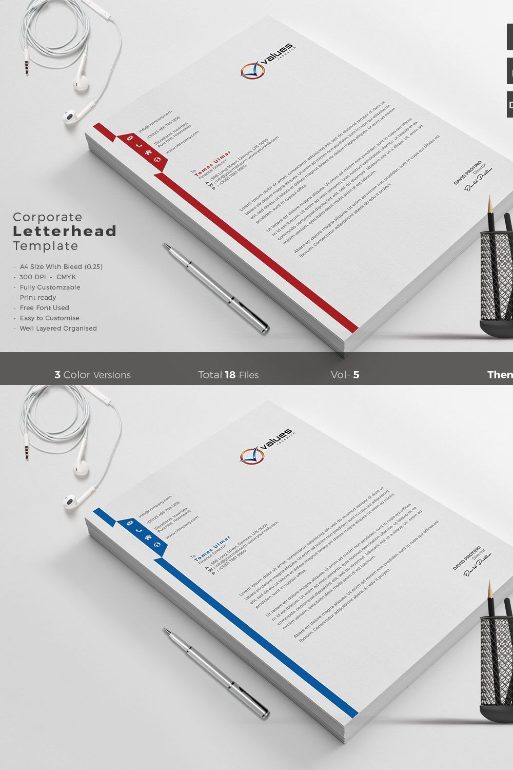 Letterhead pinterest preview image.