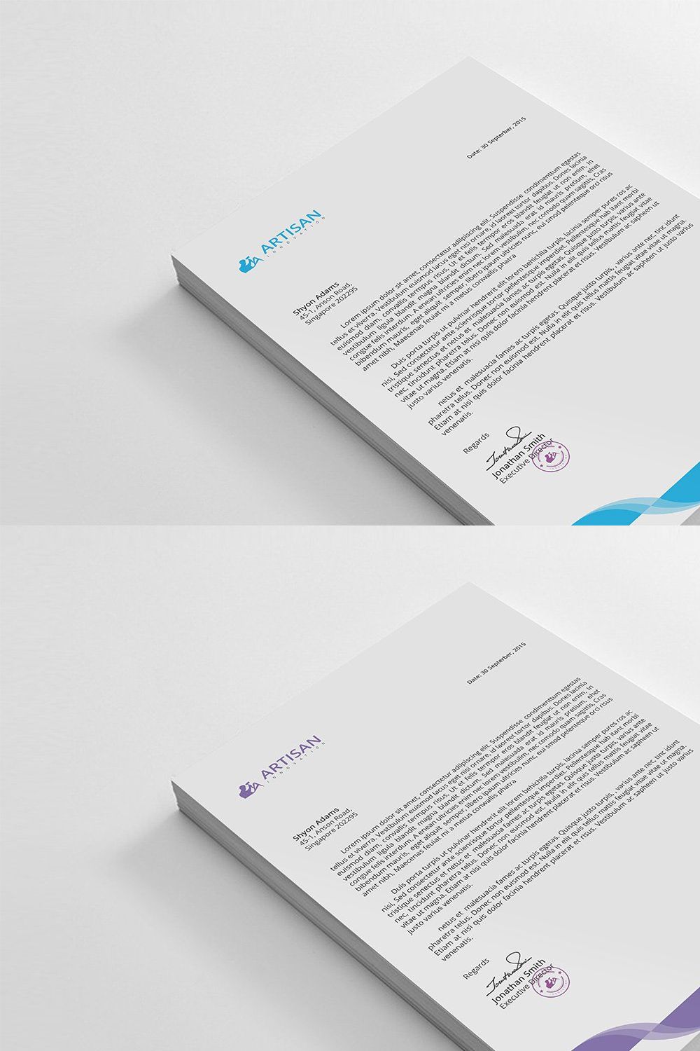 Letterhead pinterest preview image.