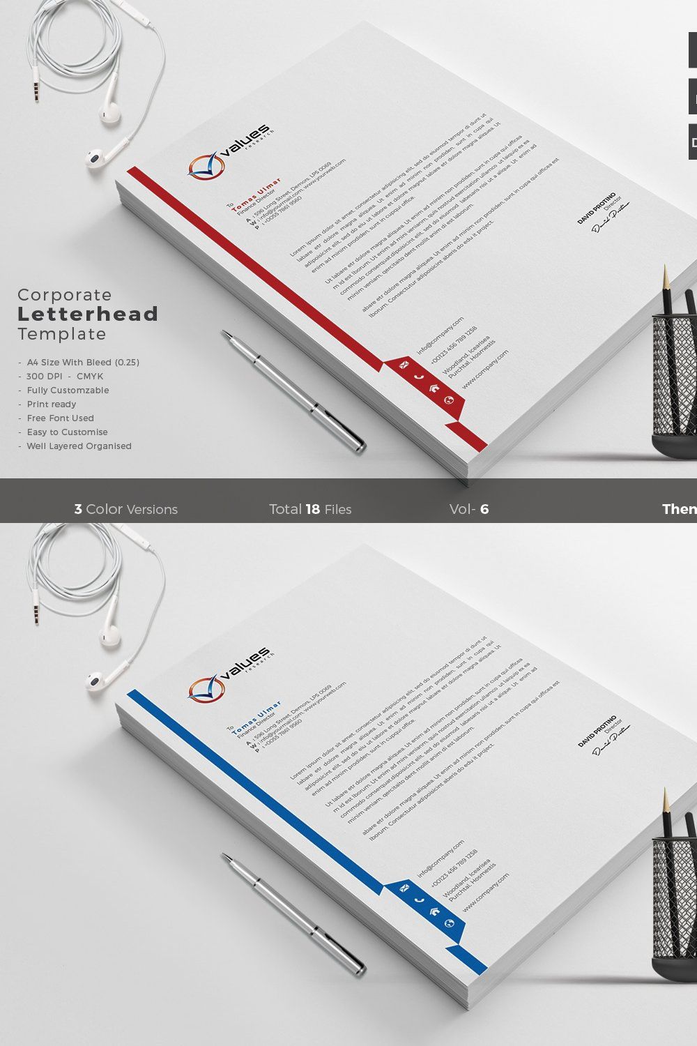 Letterhead pinterest preview image.