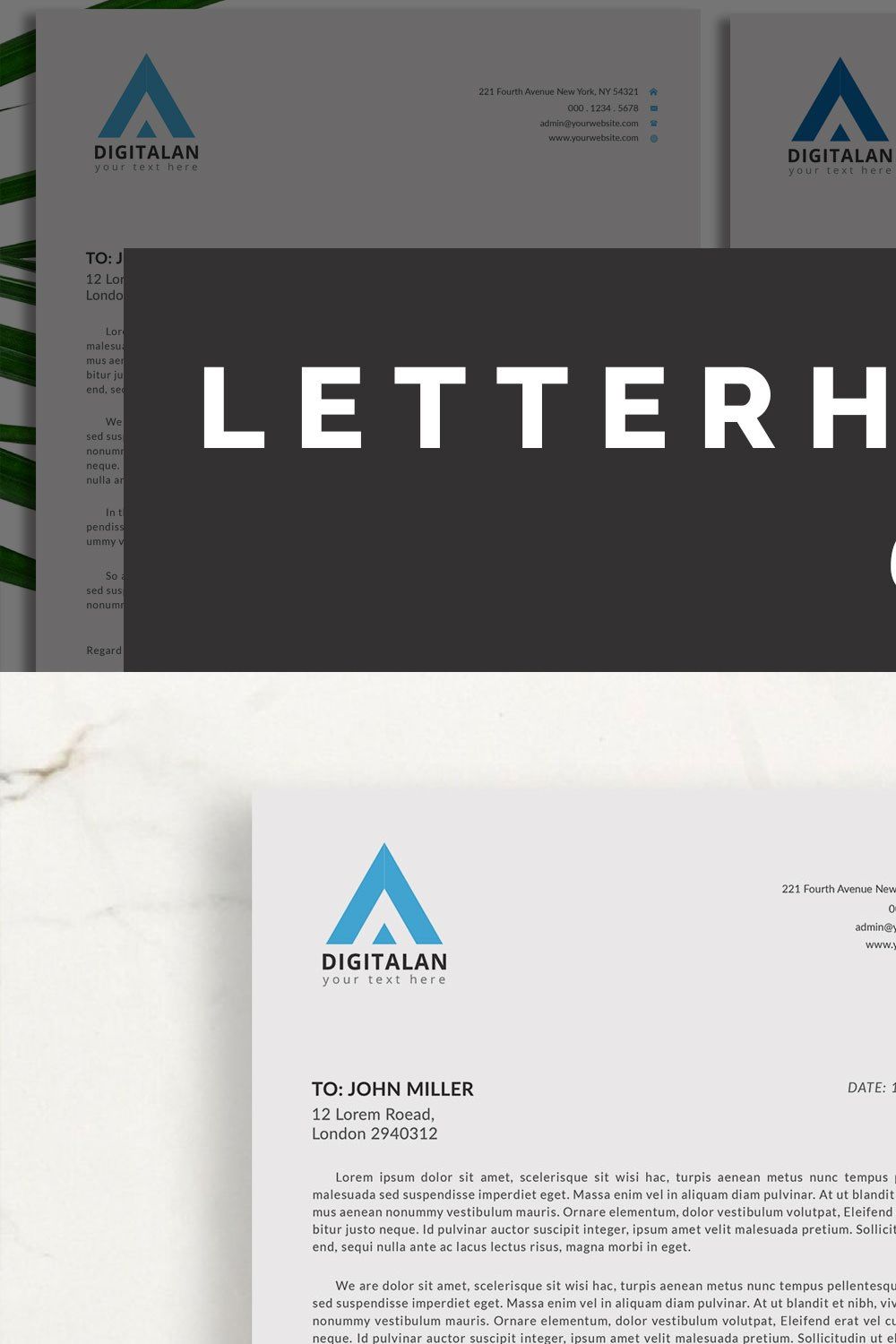 Letterhead pinterest preview image.