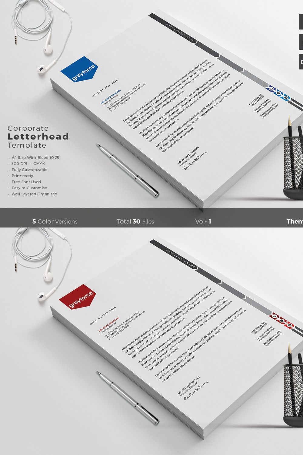 Letterhead pinterest preview image.