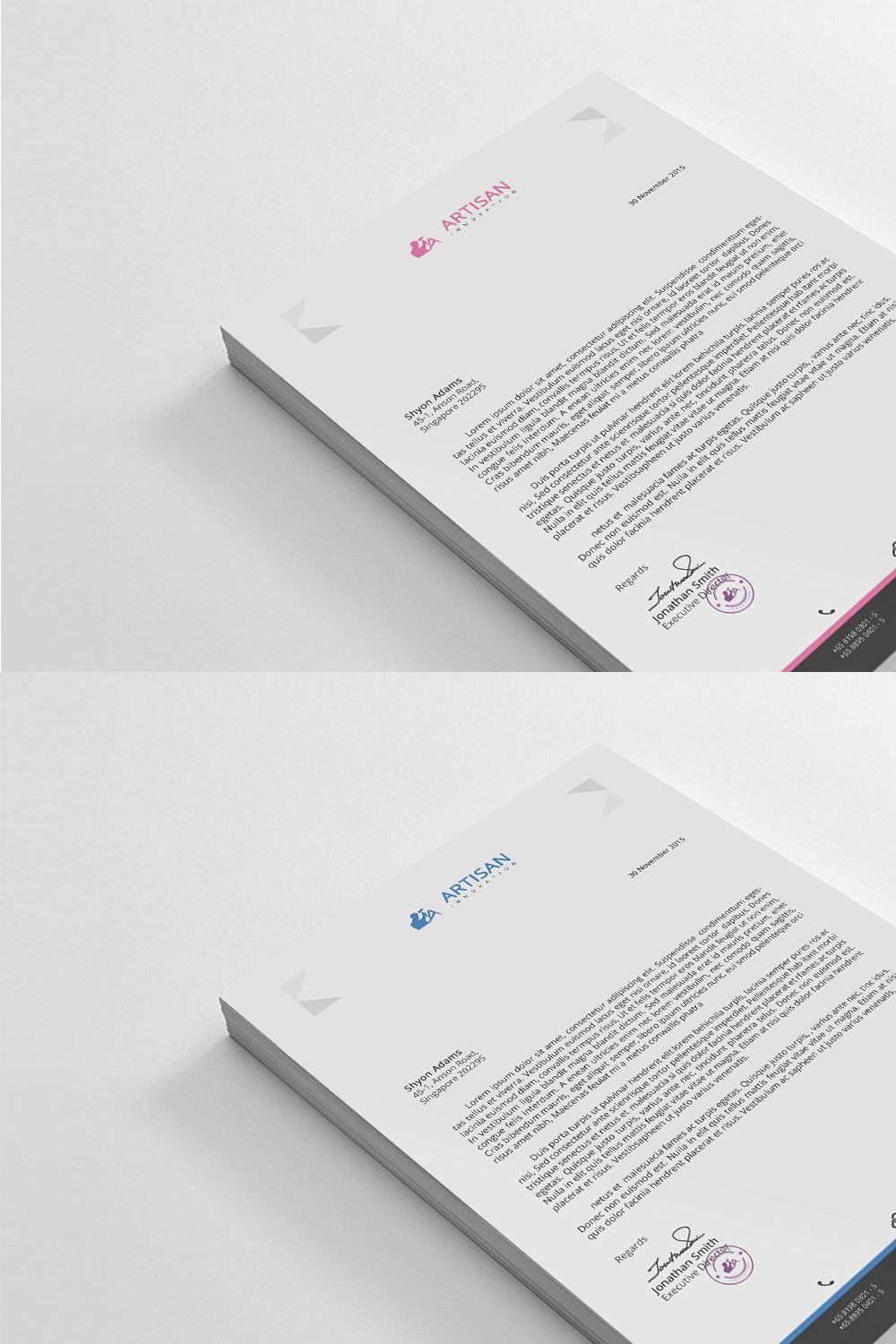 Letterhead pinterest preview image.