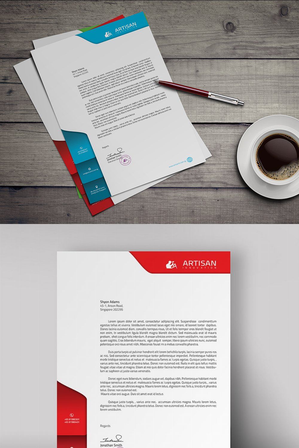 Letterhead pinterest preview image.