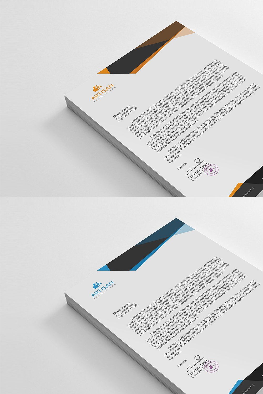 Letterhead pinterest preview image.