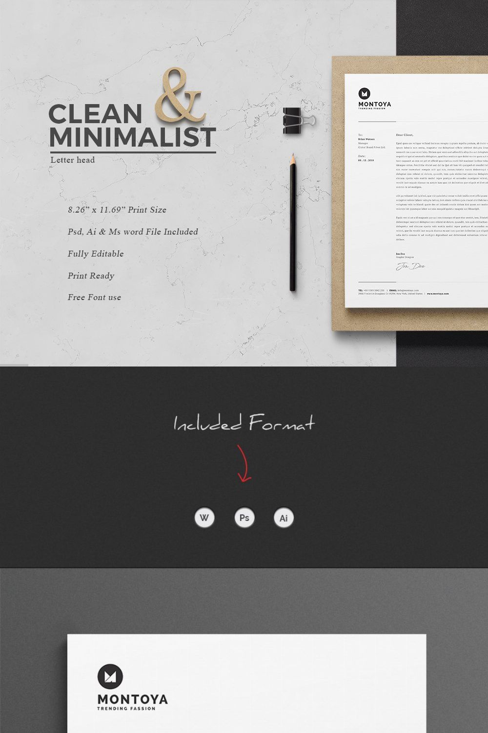 Letterhead pinterest preview image.