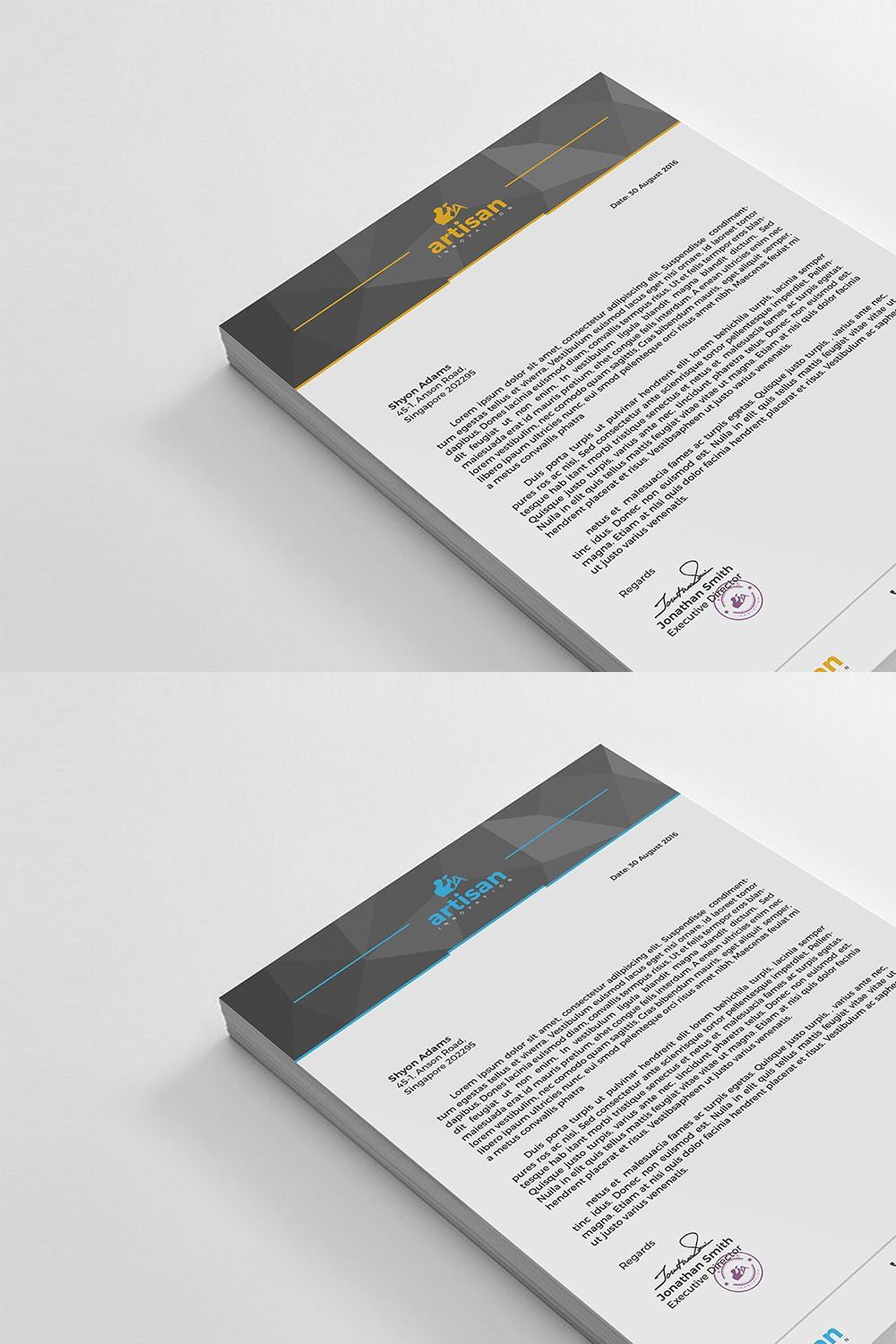 Letterhead pinterest preview image.