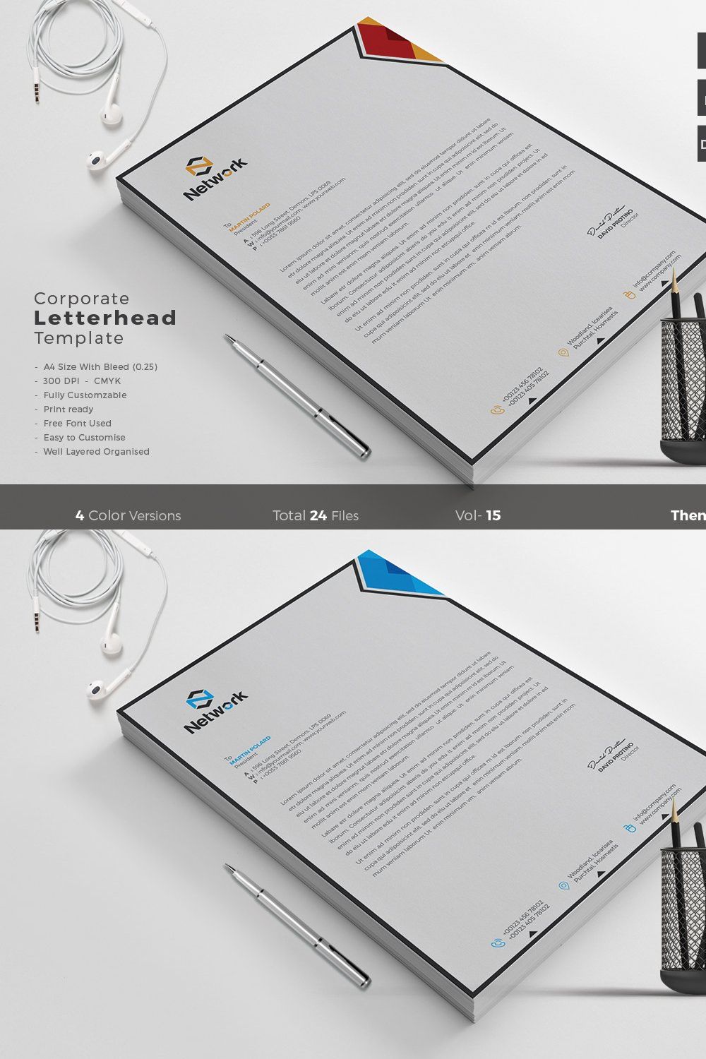 Letterhead pinterest preview image.