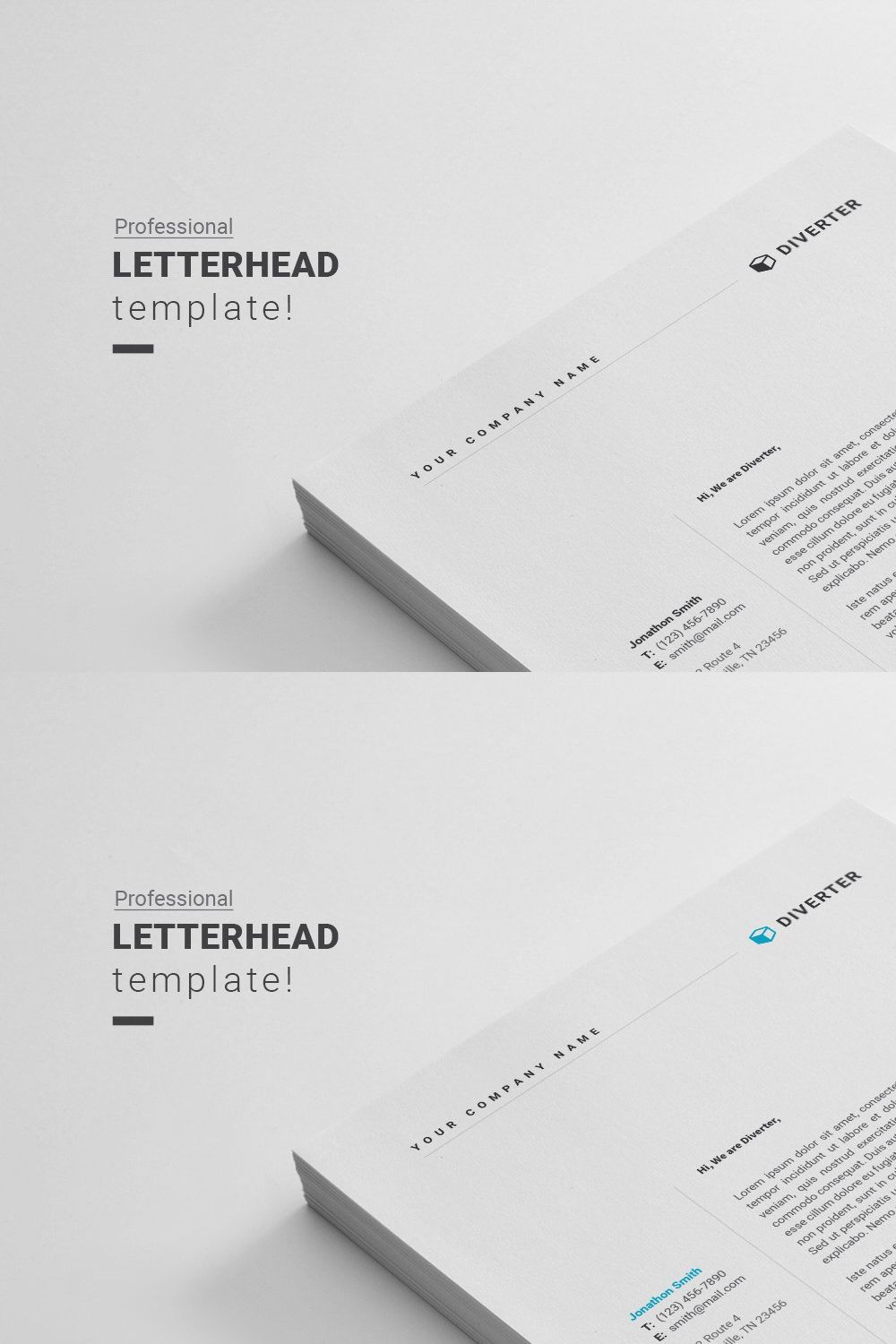 Letterhead pinterest preview image.