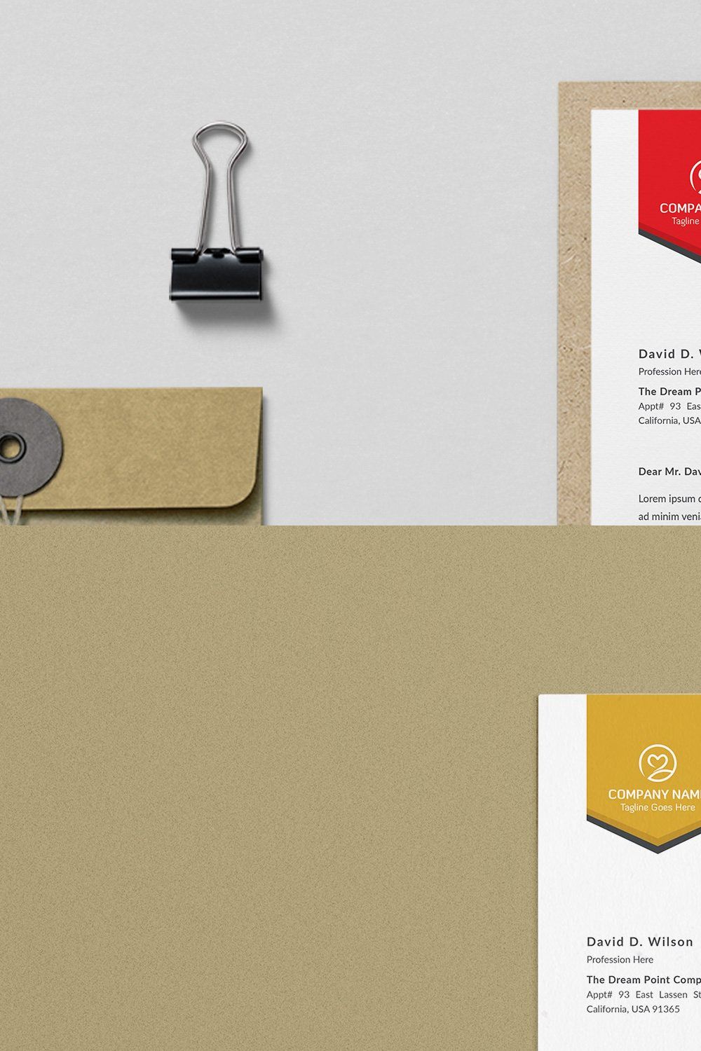 Letterhead Template pinterest preview image.