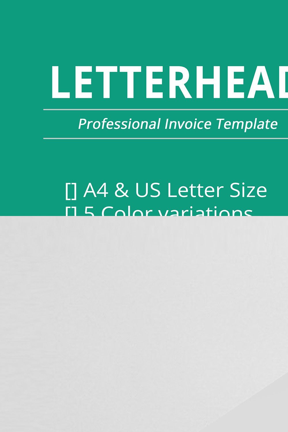 Letterhead Template pinterest preview image.