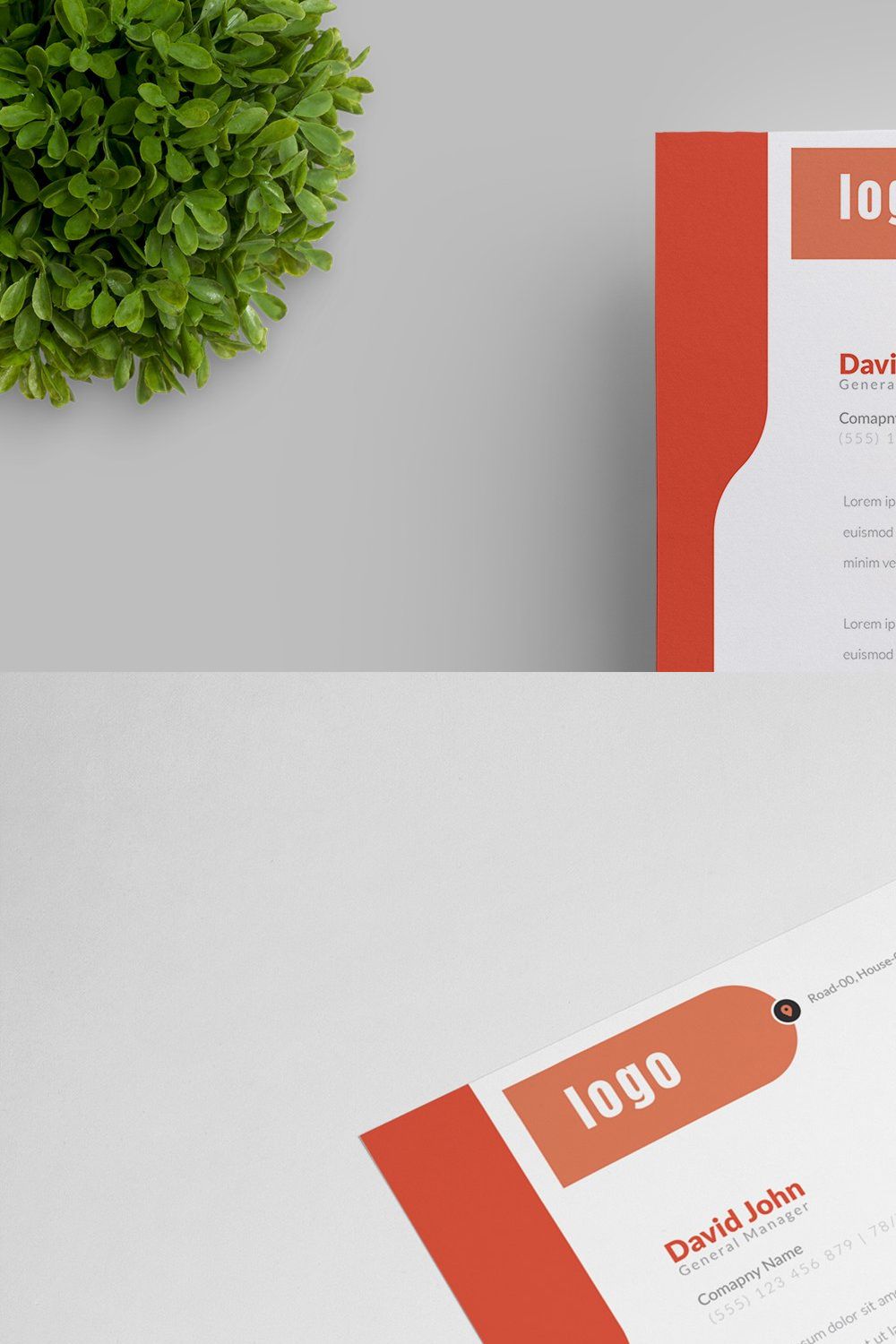 Letterhead Template pinterest preview image.