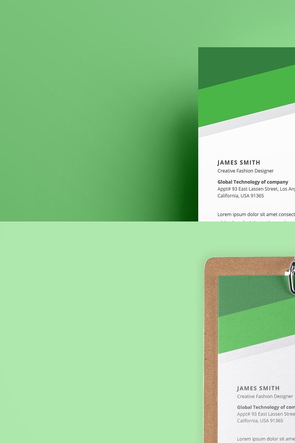 Letterhead Word Template pinterest preview image.