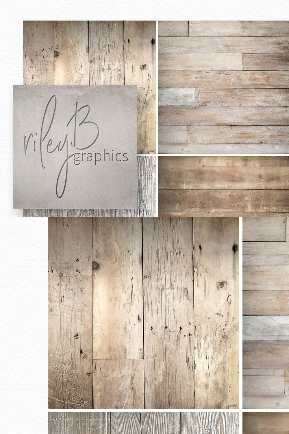 Light Rustic Wood Textures pinterest preview image.