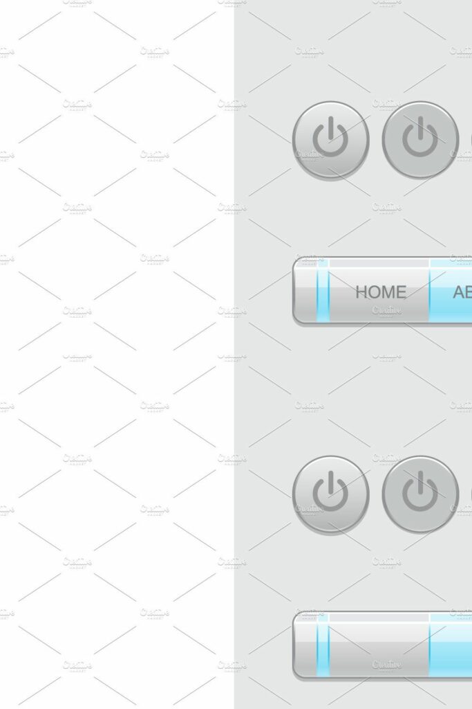 Light Web UI Elements. Buttons – MasterBundles