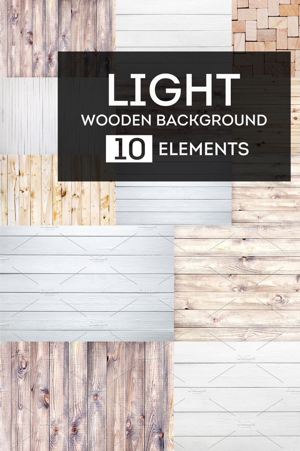 Light wooden background pinterest preview image.