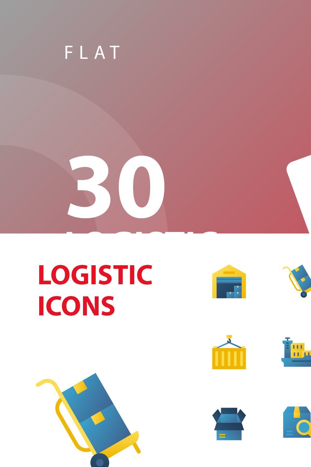 Logistic Flat pinterest preview image.