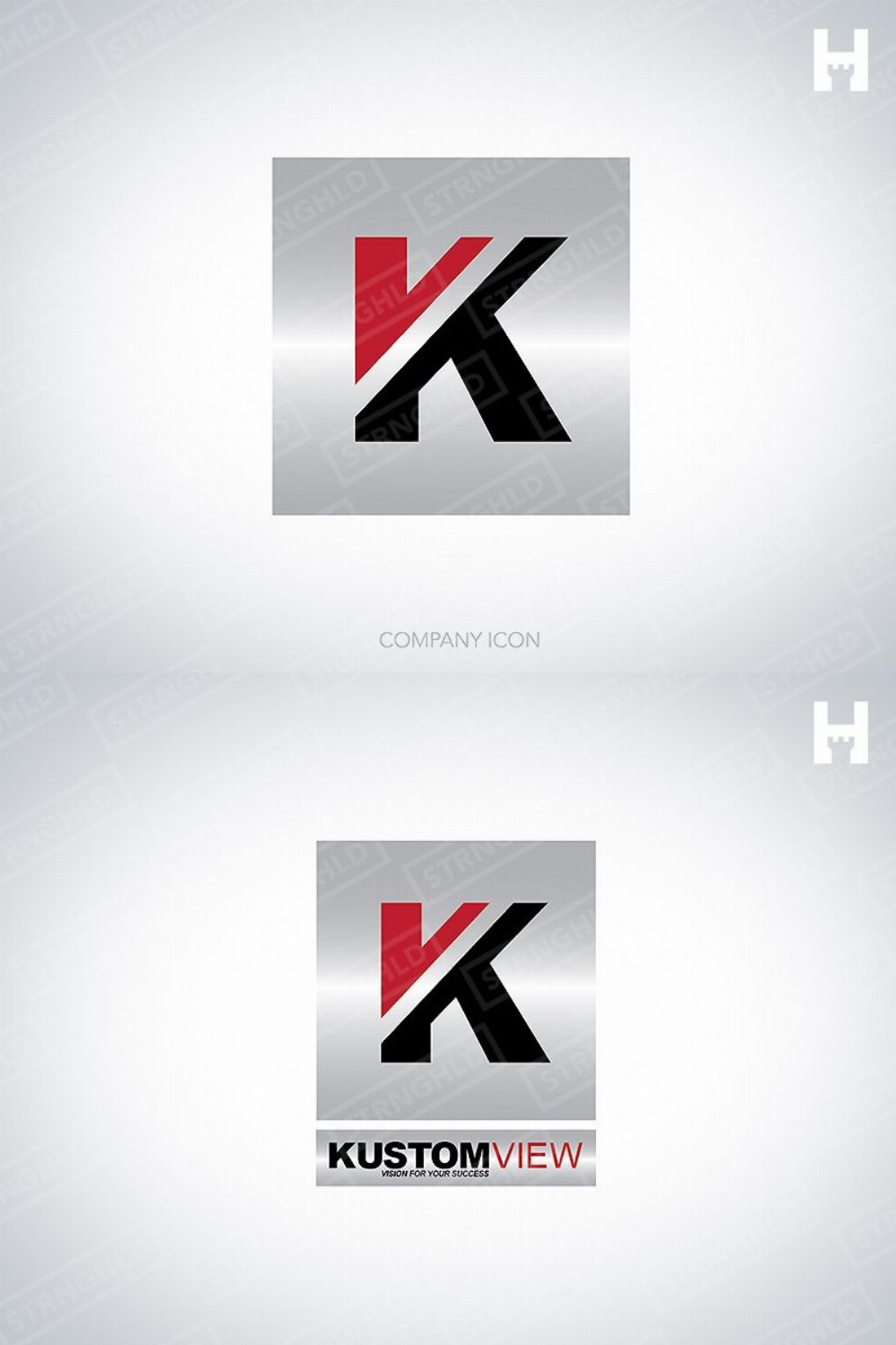 Logo Template - K Brandmark pinterest preview image.
