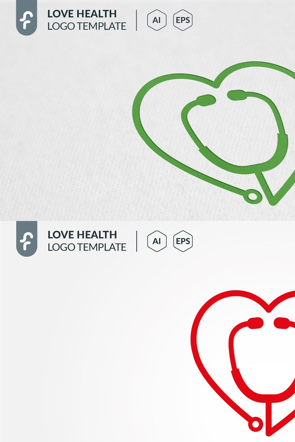 Love Health Logo pinterest preview image.